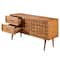 Walker Edison 58" Caramel Solid Wood 2-Drawer Prism Sideboard